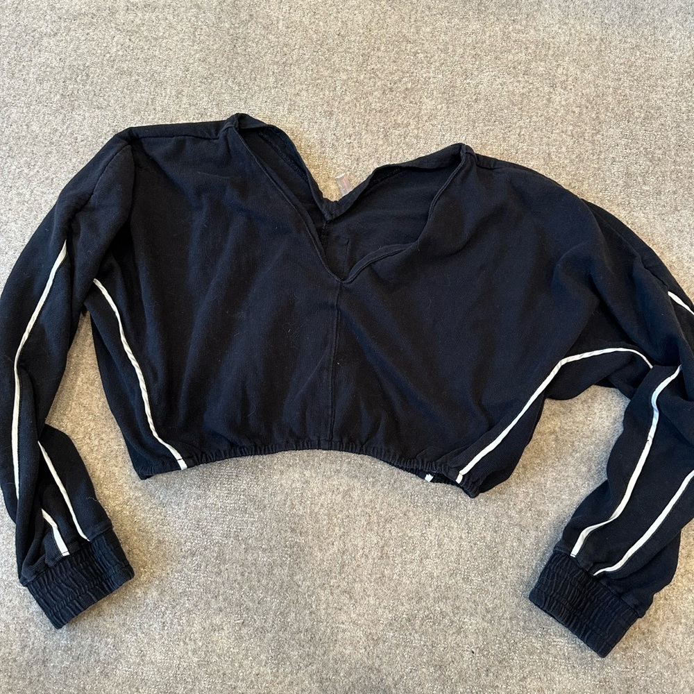 Free People cropped activewear layering top